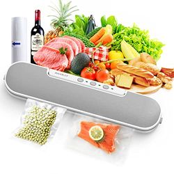 Vacuum Sealer, 4 in 1 Food Vacuum Sealer Machine for Sous Vide Cooking with 10Pcs Free Vacuum Bags Storage, Lightweight One-button Sealing/Vacuum, Dry and Moist Food Preservation