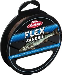 Berkley Flex SS Monofilament Zander lijnen - Sterk, Laag geheugen, Makkelijk te knopen - Perfect voor de startende snoekbaarsvisser - Transparant Bruin