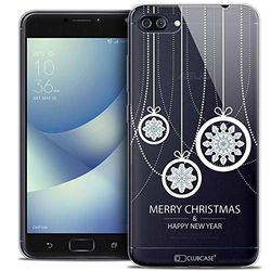 Caseink Hoes voor Asus Zenfone 4 MAX Plus/Pro ZC554KL (5.5) Beschermhoes Case [Crystal Gel Motief HD Collectie Kerstmis 2017 Design Christmas Balls - Flexibel - Ultra Thin - Gedrukt in Frankrijk]