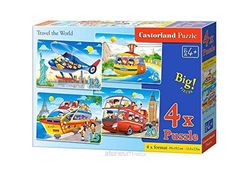 Castorland B-041015-2 Travel The World, 4X Pussel (8+12+15+20)