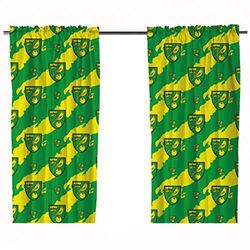 Norwich City FC, polybomull, grön & gul, 137 cm gardingardiner