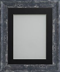 Frame Company Lynton Coal Photo Frame with Black Mount, 8x8 for 5x5 inch, fitted with perspex