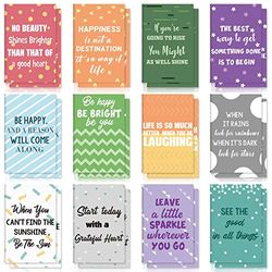 Zonon 24 Pcs Mini Colorful Notebooks, Funny Motivational Journals Notepads Inspirational Notepads Small Pocket Notebook for Kids Teacher School Office Gift Bulk Prizes Travel Supplies(Positive Style)