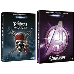 Colección Piratas del Caribe Películas 1-5 [Blu-Ray] + Colección Vengadores 1-4 + Disco Bonus [Blu-ray]