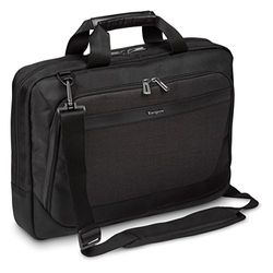 Targus CitySmart Slimline Topload Business Commuter Messenger Laptop Briefcase for 14,15,15.6-Inch Laptops, Black/Grey (TBT914EU)