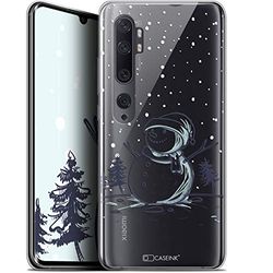 Caseink Beschermhoes voor Xiaomi Mi Note 10 / Pro (6.47) [Gel, HD-motiefdruk in Frankrijk, kerstcollectie 2017, design sneeuwman, zacht - ultradun