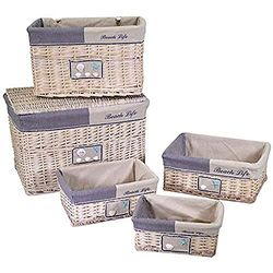 Vacchetti 3862420000 Chest, Wicker, Cream, Medium, 5 units