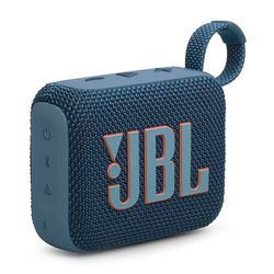JBL GO 4, Ultra-Portable Bluetooth Speaker met JBL Pro Sound en een stevige bass, PlaytimeBoost, waterdicht ontwerp, 7 uur speeltijd, in het blauw