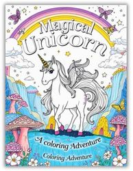Enchanted Unicorn Realms: A Coloring Journey: 50 Magical Pages to Color and Explore