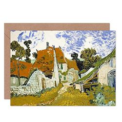 Artery8 Vincent Van Gogh Street In Auvers Sur Oise Fine Art Greeting Card Plus Envelope Blank Inside