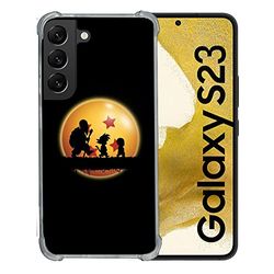 Cokitec Cover rinforzata in vetro temperato per Samsung Galaxy S23 Manga Dragon Ball Vintage