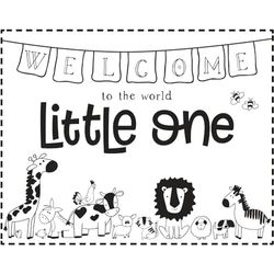 Rayher Timbro Welcome Little One, 10 x 8 cm, Legno, Marrone, 6 x 6 x 2.6 cm