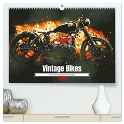 Vintage Bikes. Traumhafte Motorrad-Oldies (hochwertiger Premium Wandkalender 2025 DIN A2 quer), Kunstdruck in Hochglanz: Alte Motorräder wecken Sehnsüchte und Emotionen