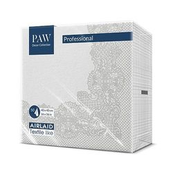 PAW - Servilletas Papel Airlaid (40 x 40 cm) I Servilletas de Tela I Clásico y Elegante, Adornos, Marcos, Oro I Perfecta para las Ocasiones Importantes I Color: Royal Lace (silver)