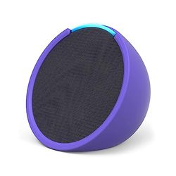 Echo Pop | Altoparlante Bluetooth intelligente con Alexa, compatto e dal suono potente | Antracite + custodia per Echo Pop Made For Amazon (modello 2023), Viola