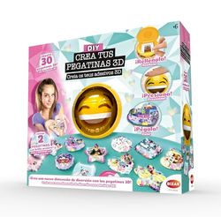 Bizak 3D-stickers, grappige machine voor het maken van 3D-stickers, met achtergronden en edelstenen om op te plakken, cadeau voor meisjes en jongens vanaf 6 jaar, 63332665