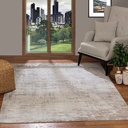 Surya Kampen Tapis Moderne Abstrait - Tapis Salon, Salle à Manger, Chambre Adulte et Ado, Cuisine - Tapis Design Marbre Moucheté Multicolore, Tapis Poil Ras Doux 160x215cm - Beige, Gris, Blanc Cassé