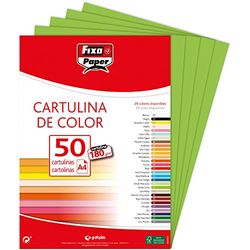 Fixo Paper 11110327 Lot de 50 feuilles de papier cartonné A4 180 g Vert citron