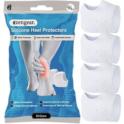 aZengear Protezioni per Tallone in Silicone (4 pezzi) per Scarpe | Prevenire Vesciche, Tacchi Screpolati | Coppe per Cuscino in Gel Morbido, Maniche Alla Caviglia, Cuscinetti per Uomini e Donne