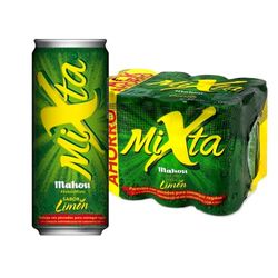 Mahou Mixta, Combinación de Cerveza Mahou 5 Estrellas Con Limón, Sabor Ligero y Refrescante, 0,9% de Alcohol, Pack de 12 Latas x 33 cl