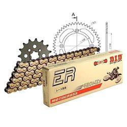 Kettingset DID Alu 420NZ3 / 118 clipslot zwart voor Honda CR R 80 cc Bj. 2002