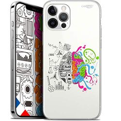 Caseink Beschermhoes voor Apple iPhone 12/12 Pro (6.1), Gel HD [Bedrukt in Frankrijk, iPhone 12/12 Pro beschermhoes, zacht, schokbestendig, de hersenen