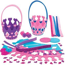 Baker Ross Kits de panier à tisser couronnes de princesse (Paquet de 4) - Loisirs créatifs à thème