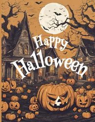 Happy Halloween: Halloween Coloring Book for Kids 3-8, 8.5" x 11"