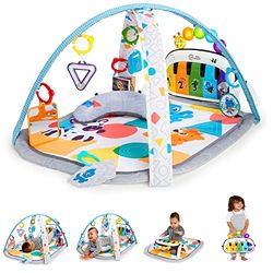 Baby Einstein, Gimansio de atividades musicais para bebés 4 em 1 Kickin' Tunes com piano, 70 sons, 25 min de música e luzes, arco de jogo, 7 brinquedos removíveis, 4 idiomas, desde recém-nascido