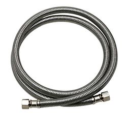 Fluidmaster B6W48 Dishwasher Connector (Includes 3/8" Elbow), Braided Stainless Steel - 3/8" Female Compression Thread x 3/8" Female Compression Thread, 4 Ft. (48") Length