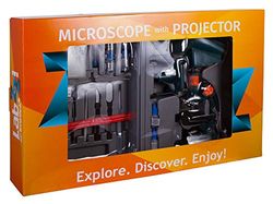 Microscopio Levenhuk LabZZ M3 para Niños con Proyector, Estuche y 100 Accesorios para Experimentos Científicos Incluidos en el Kit