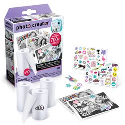 Studio Creator Instant Camera Refill 10 Pack, Photo Creator, Over 700 Prints, Instantly Dry, Personalise Prints with Cool Stickers!, White (CLK 005)