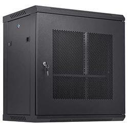 VEVOR Gabinete para servidores de Red Montaje en Pared de 12U, 15,5" gabinete en Rack para servidores 200 lbs con Paneles Laterales de Puerta con Cerradura, para Equipos de TI, Dispositivos A/V