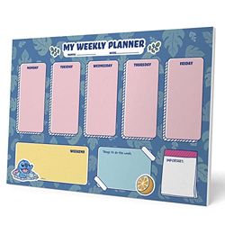 Grupo Erik: Planning da Tavolo A4 Stitch, Planner settimanale con 54 fogli a strappo, 21 x 29,7 cm, Agenda Organizer, To Do List Planner, Planner settimanale da scrivania