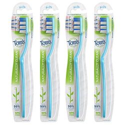 Tom's of Maine Naturally Clean, spazzolino morbido, confezione da 4