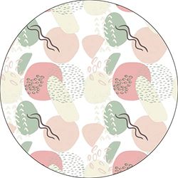 Bonateks, Ronde digitaal bedrukte muismat, antislip onderkant, voor kantoor en thuis, diameter: 22 cm