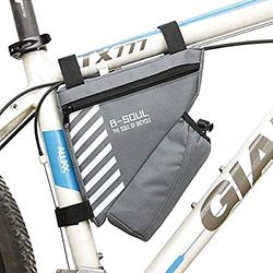 System-S Unisex – vuxenväska med flaskhållare, grå-svart, standard