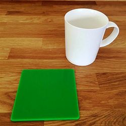 Super Cool Creations Coasters - Square - Bright Green - 6 Set