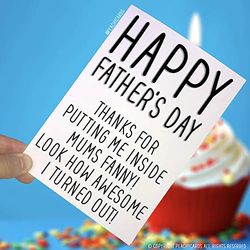 Verjaardagskaarten, Vaderdag Kaarten, Ruwe Kaarten, Grappige Kaarten, Novelty Kaarten, Kaart Voor Vaderdag, Kaart Papa, Ik draaide Awesome Joke PC28