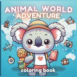 Animal World Adventure Coloring Book For Kids: Educational Coloring Pages With Animals For Children Aged 3-12