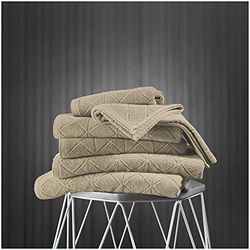 GC GAVENO CAVAILIA Luxury Egyptian Cotton 2 Pack Super Soft 600 GSM Geo Triangle Absorbent Bath Sheet, Natural, 90x140 Cm