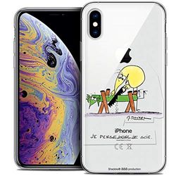 Case för Apple iPhone XS Max (6,5) fodral [officiell licens samlare The Shadoks® design"I Think So - mjuk - ultratunn - tryckt i Frankrike]