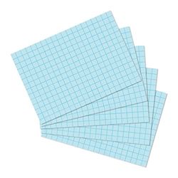 herlitz Indexkaart A6, geruit, blauw, 100 stuks