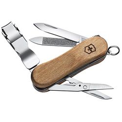 Victorinox Nailclip 580, Swiss Made, 6 Fonctions, Lime à Ongles, Coupe-Ongles, Lame, Ciseaux, Bois