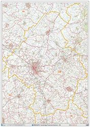 Cambridge – CB – Postleitzahl Wandkarte – Papier
