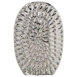 Alexandra House Living Vase argenté en céramique 10 x 26 x 36 cm