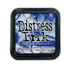 Ranger 18780627 Tim Holtz Distress Ink Pad, Chipped Saffier, 7,5 x 7,5 x 28 cm