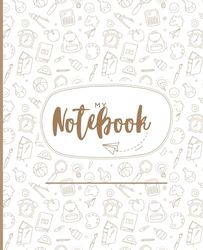 Notebook :: 7.25" x 9.5" size , 120 page , White Paper , Perfect for college, university, work. Use it as a diary or journal.
