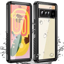 AICase Beschermhoes voor Google Pixel 6 Pro 5G (6,7 inch), waterdicht, sneeuw-, stof- en schokbestendig, IP68-gecertificeerd, volledige bescherming onder water, voor Google Pixel 6 Pro