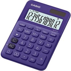 CASIO MS-20UC-PL -Calculadora de escritorio, 2.3 x 10.5 x 14.95 cm, color lila